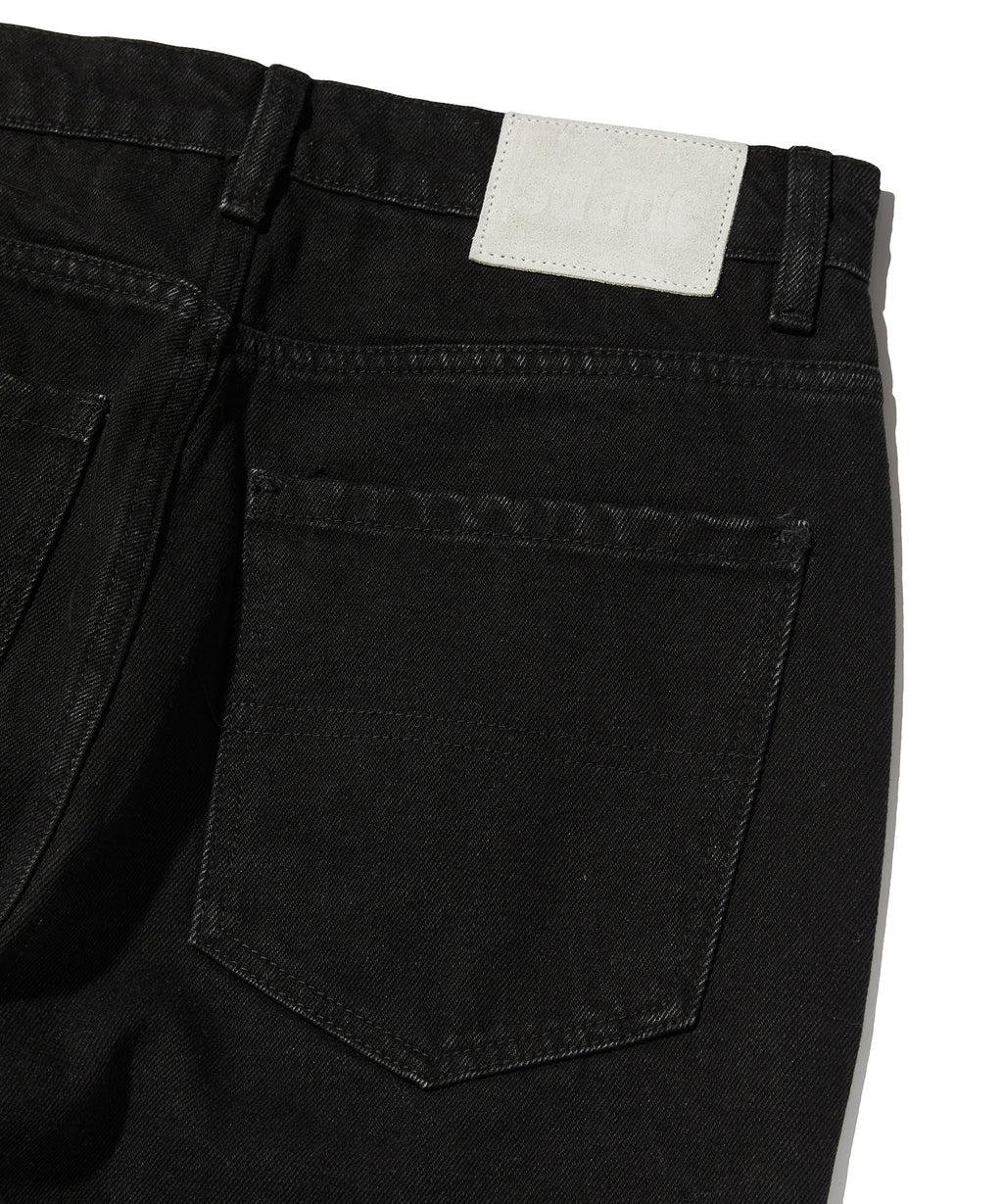 CURVED FLARE DENIM [BLACK]