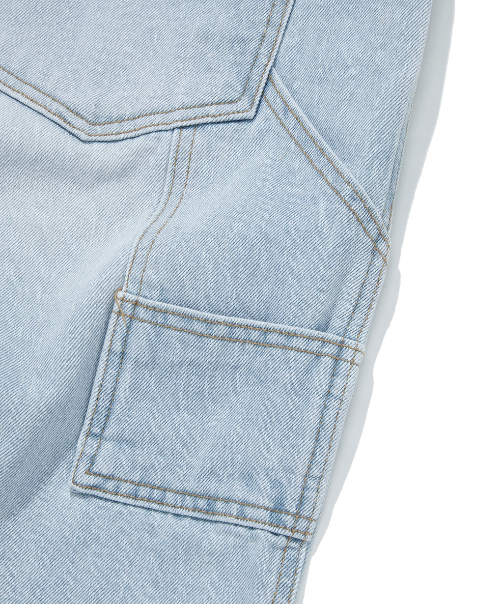 CARPENTER DENIM SHORTS [LIGHT BLUE]