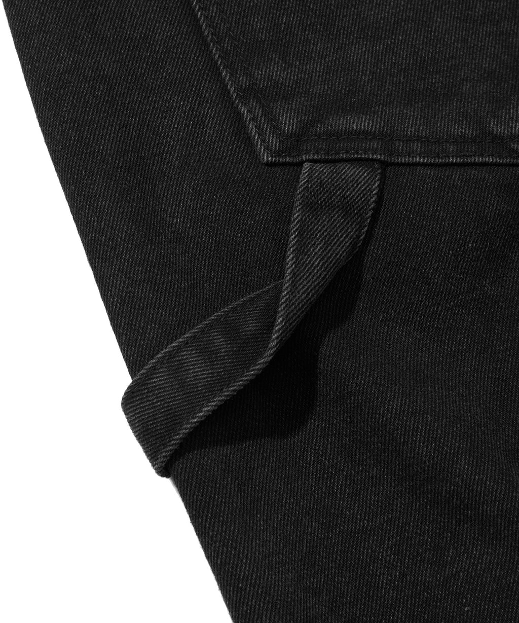 CARPENTER DENIM SHORTS [BLACK]