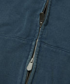 CROPPED WASHED HOOD ZIP UP [DEEP GREEN]