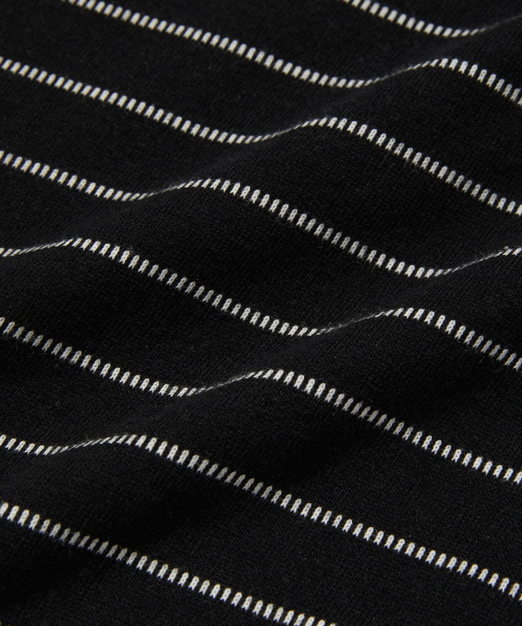 TEXTURED POCKET TEE [BLACK WHITE]