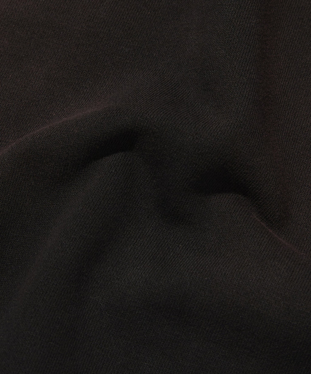 CROPPED WASHED HOOD ZIP UP [DARK BLACK]