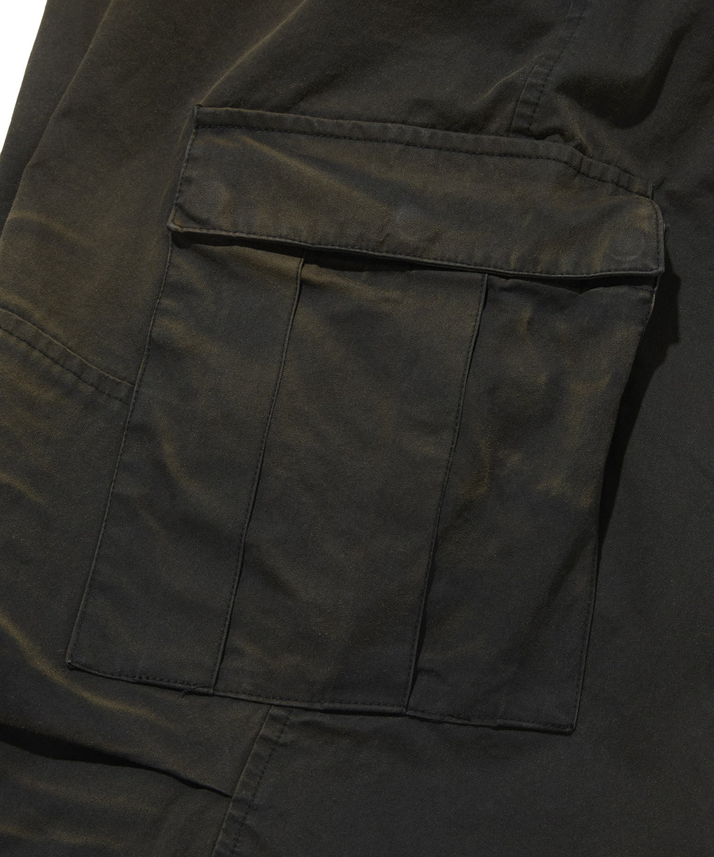 WASHED CARGO PANTS [DARK BLACK]