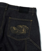 CONTOUR DOUBLE KNEE SHORTS [RAW INDIGO]