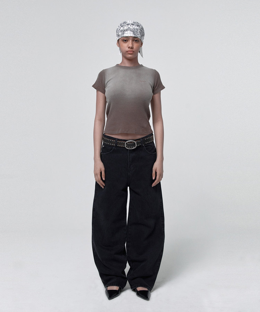 WASHED THERMAL LOGO TEE [BROWN]