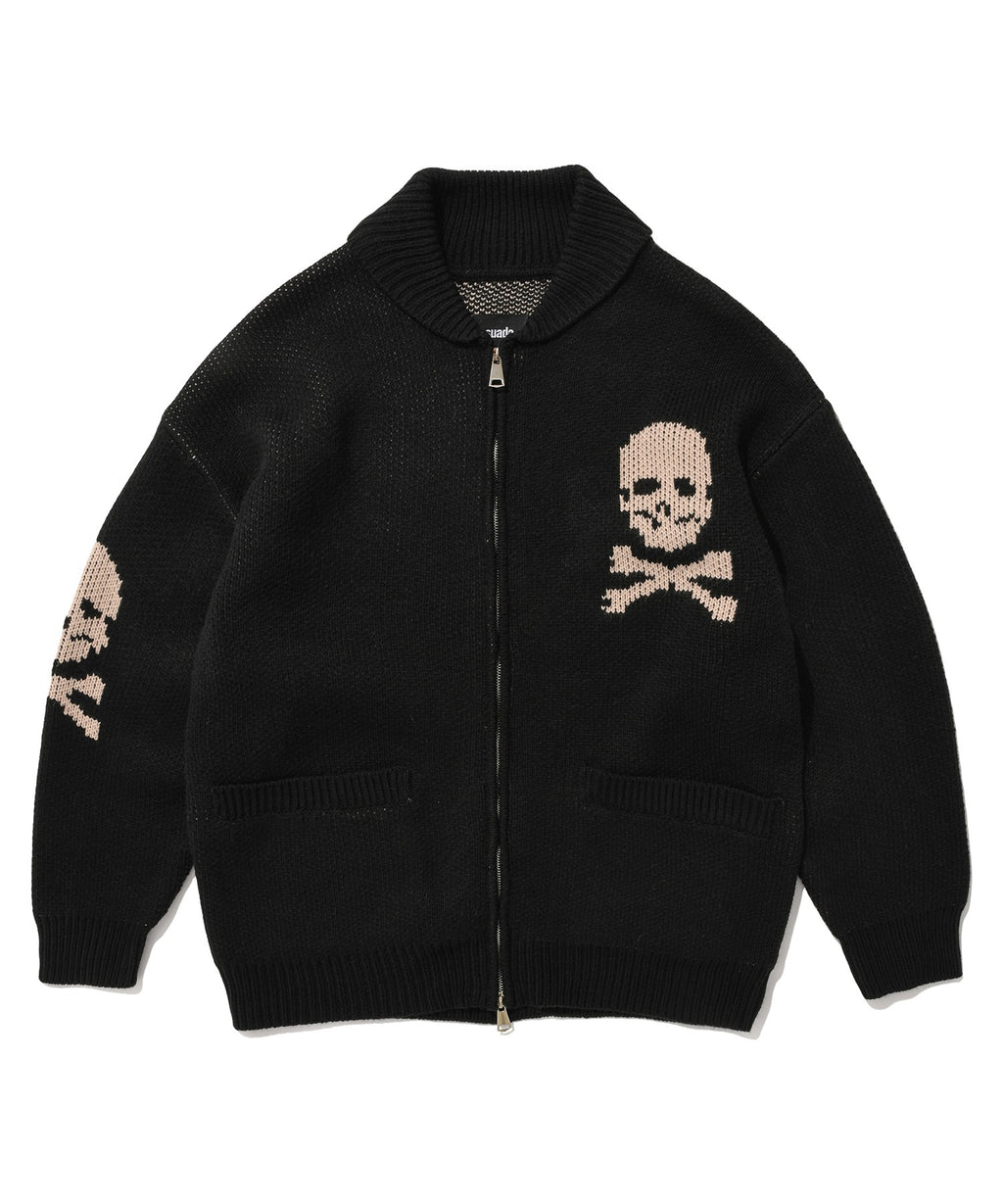SKULL COWICHAN SWEATER [BLACK]