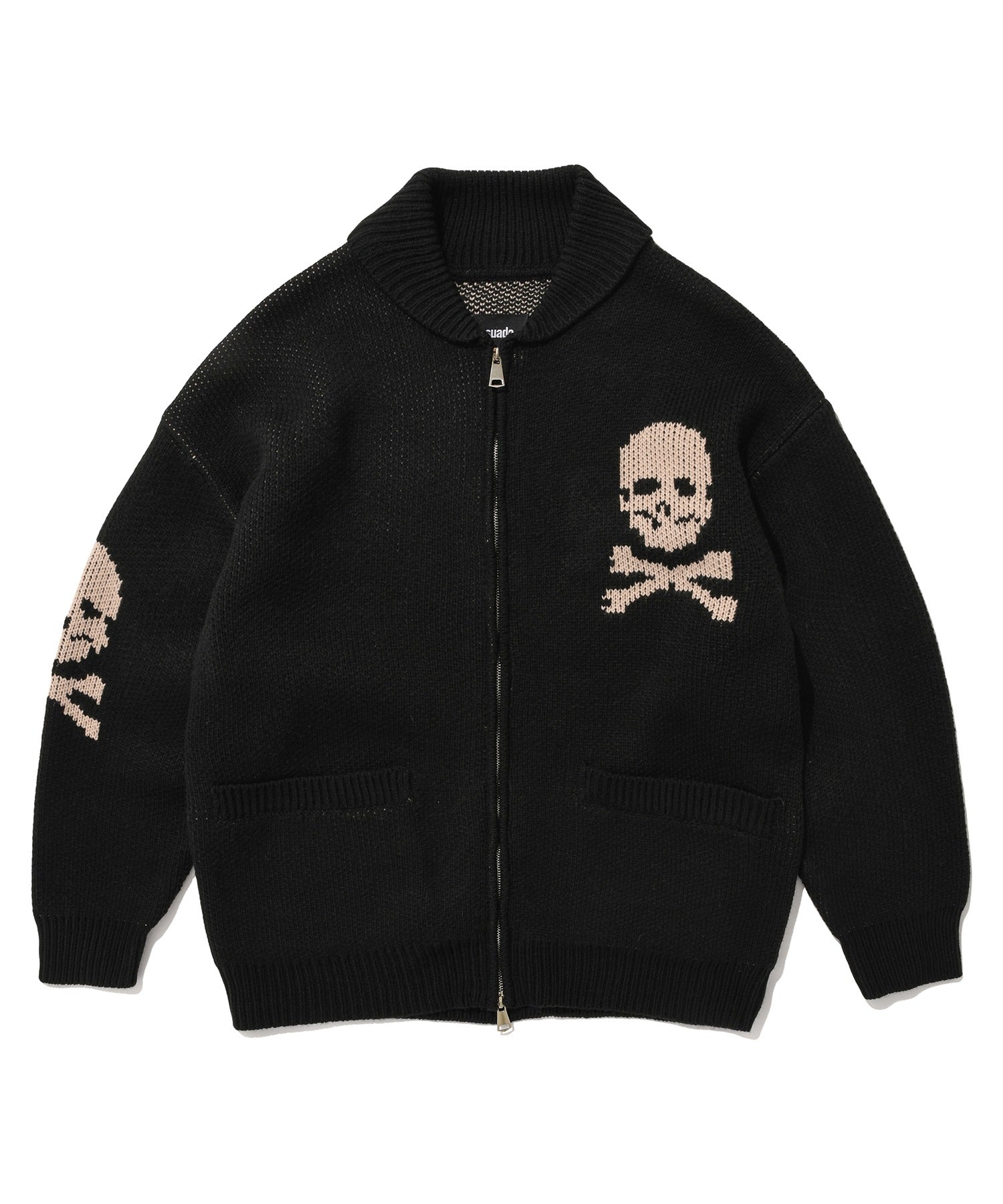 SKULL COWICHAN SWEATER [BLACK]