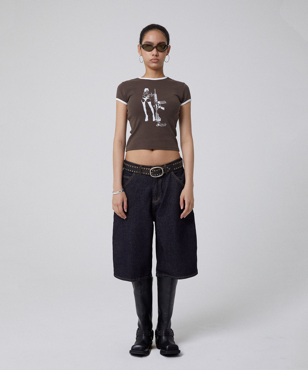 CARPENTER DENIM SHORTS [RAW INDIGO]