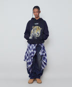 HUH!! LEOPARD HOODIE [BLACK]