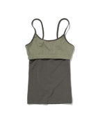 COLOR BLOCK SLEEVELESS [CHARCOAL GRAY]