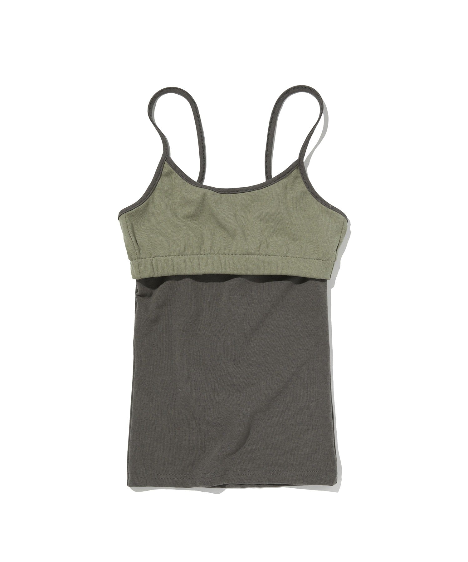 COLOR BLOCK SLEEVELESS [CHARCOAL GRAY]