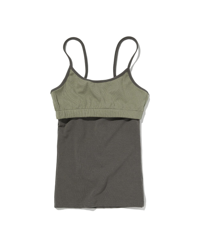 COLOR BLOCK SLEEVELESS [CHARCOAL GRAY] Hover Image