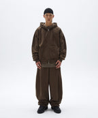 NORMAL HOOD ZIP UP [BROWN]