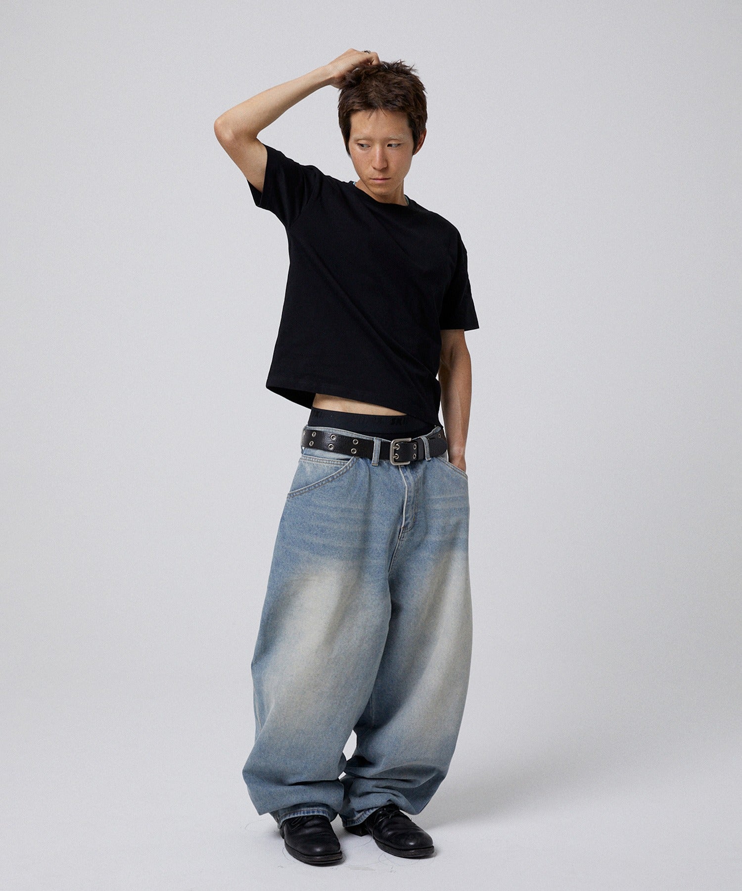 CROPPED TEE [BLACK]