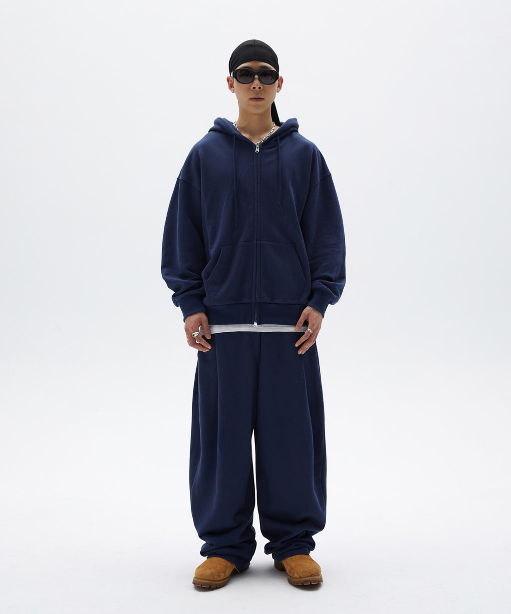 NORMAL HOOD ZIP UP [NAVY]