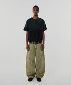 POCKET CROPPED TEE [WASHING BLACK]