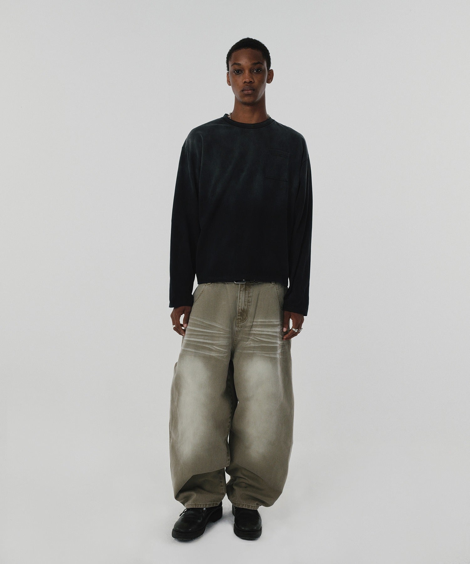 WRINKLE DENIM [OLIVE]