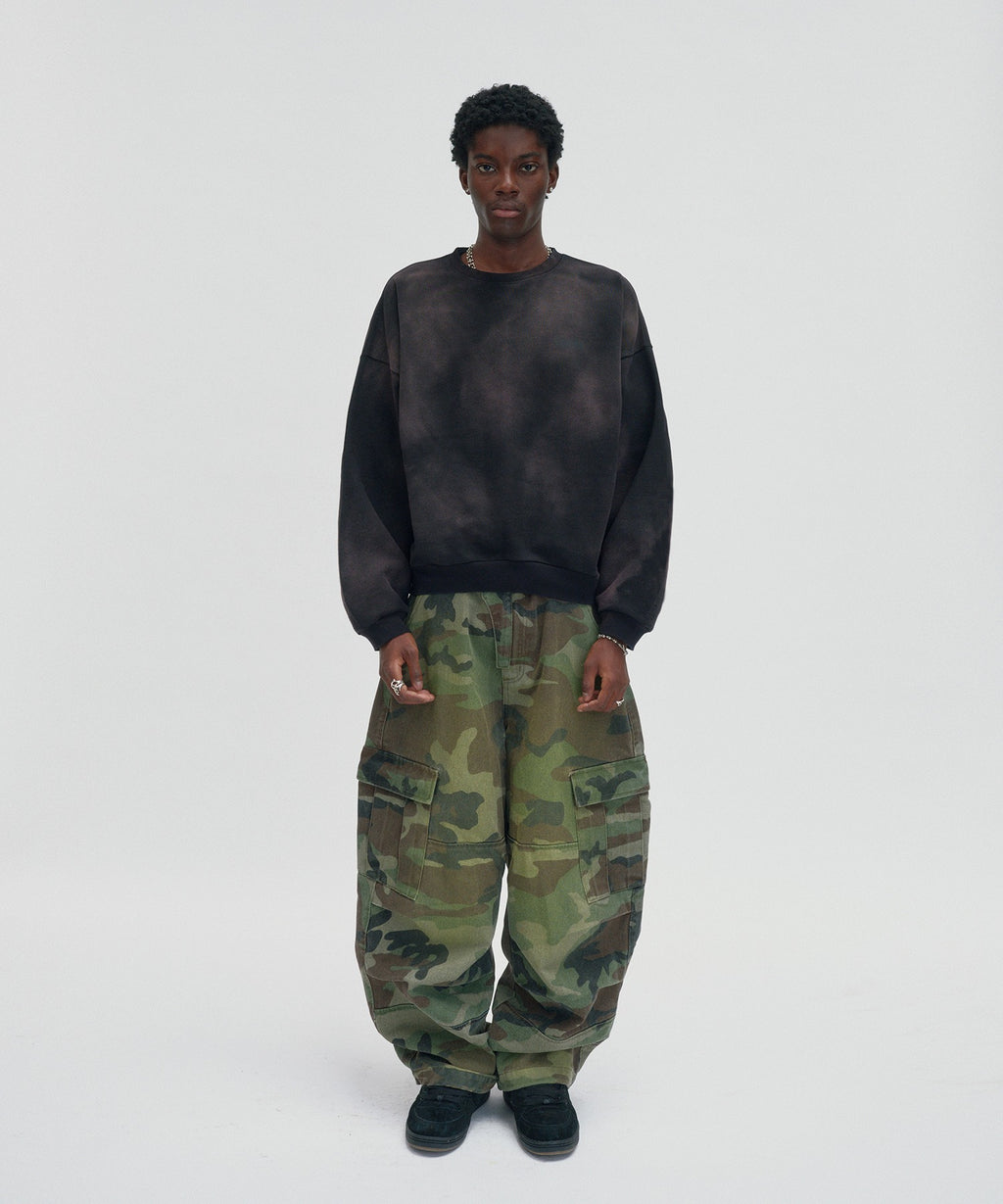 WASHED CARGO PANTS [GREEN CAMO]