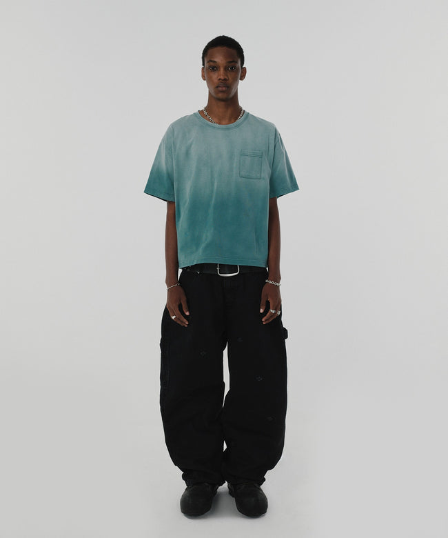 POCKET CROPPED TEE [WASHING GREEN] Main Image