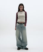 COLOR WASHED DENIM [BLUE]