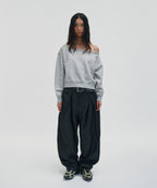 SUNNY ONE SHOULDER CREWNECK [GRAY]