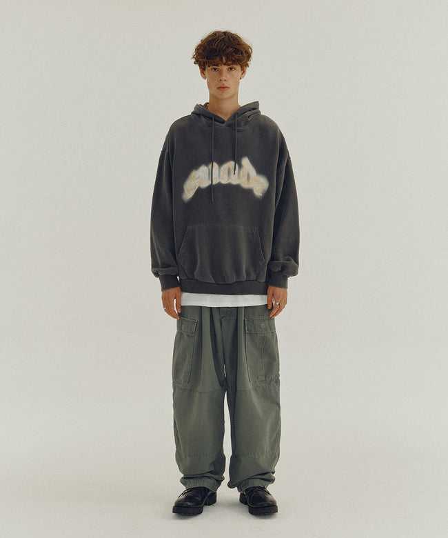 FIRE SUADE HOODIE [PIGMENT BLACK] Main Image