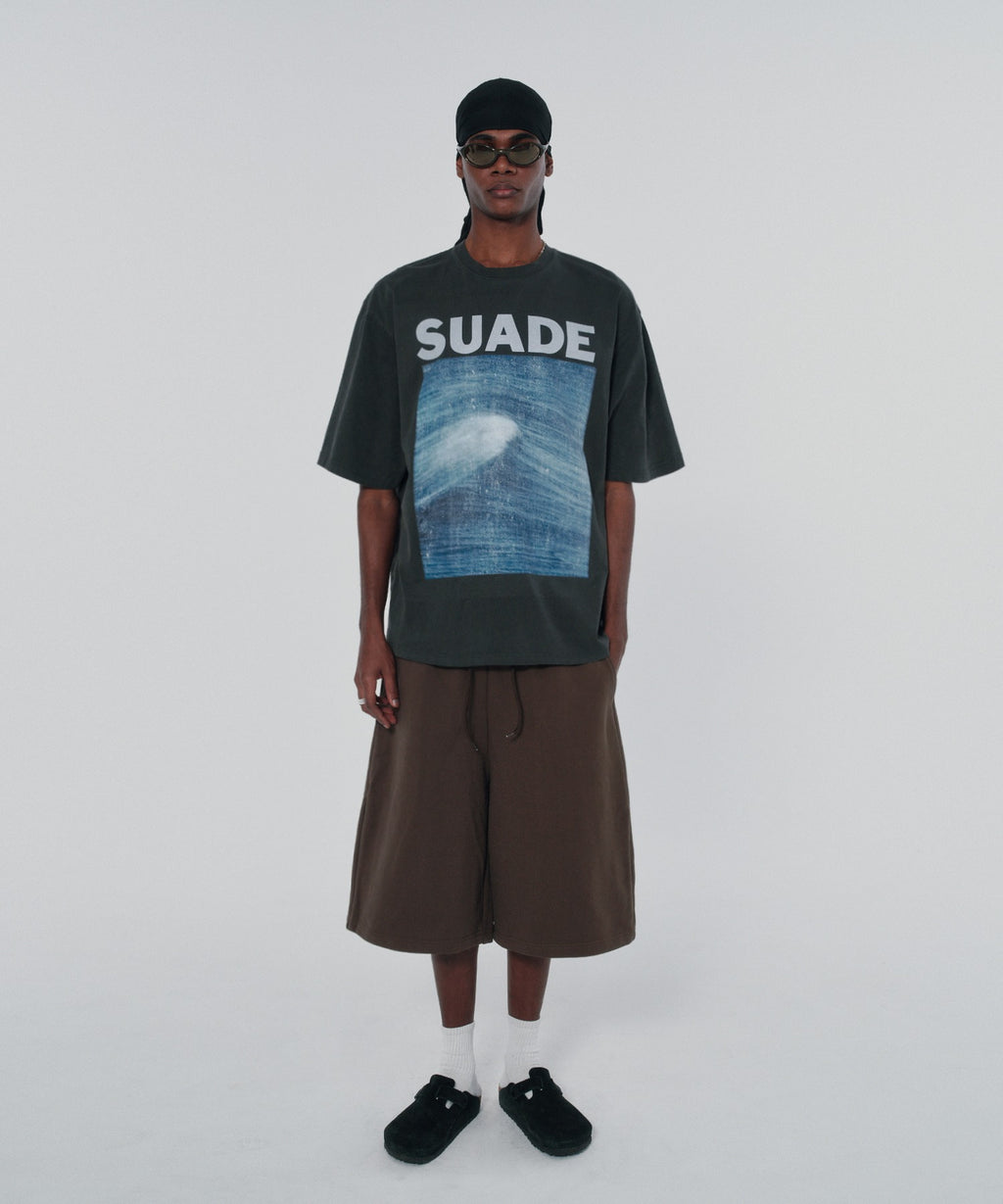 WIDE SWEAT SHORTS [BROWN]