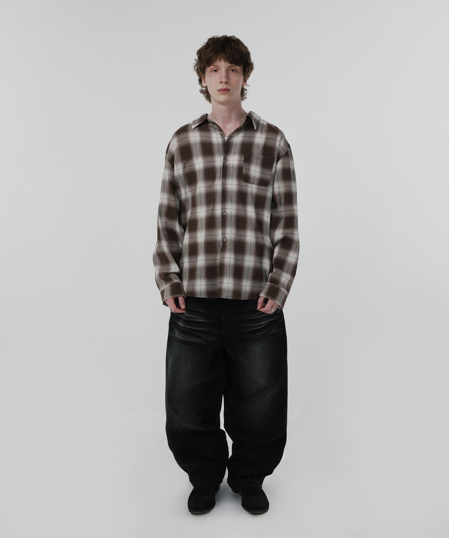 WRINKLE DENIM [BLACK]