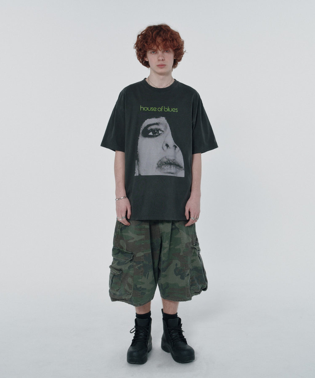 WIDE CARGO SHORTS [GREEN CAMO]