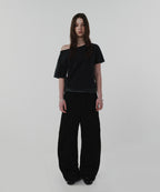 SUNNY ONE SHOULDER TEE [WASHING BLACK]
