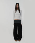 CABLE HENLEY NECK [WHITE]