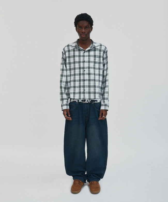 CROPPED CHECK SHIRT [WHITE] Main Image