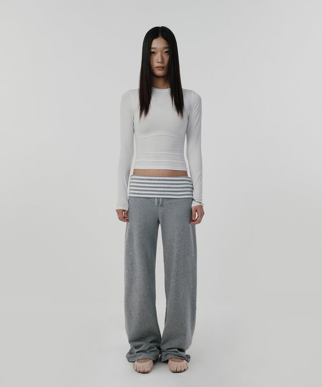 LAYERED LONG PANTS [GRAY] Main Image