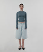 CONTOUR DOUBLE KNEE SHORTS [LIGHT BLUE]