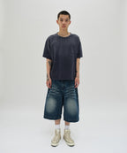 POCKET CROPPED TEE [WASHING NAVY]