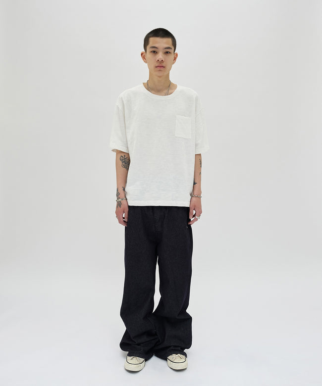 TEXTURED POCKET TEE [WHITE] Main Image
