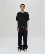 TEXTURED POCKET TEE [BLACK WHITE]
