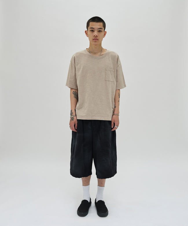 TEXTURED POCKET TEE [BEIGE] Main Image