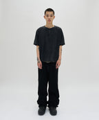 CURVED FLARE DENIM [BLACK]