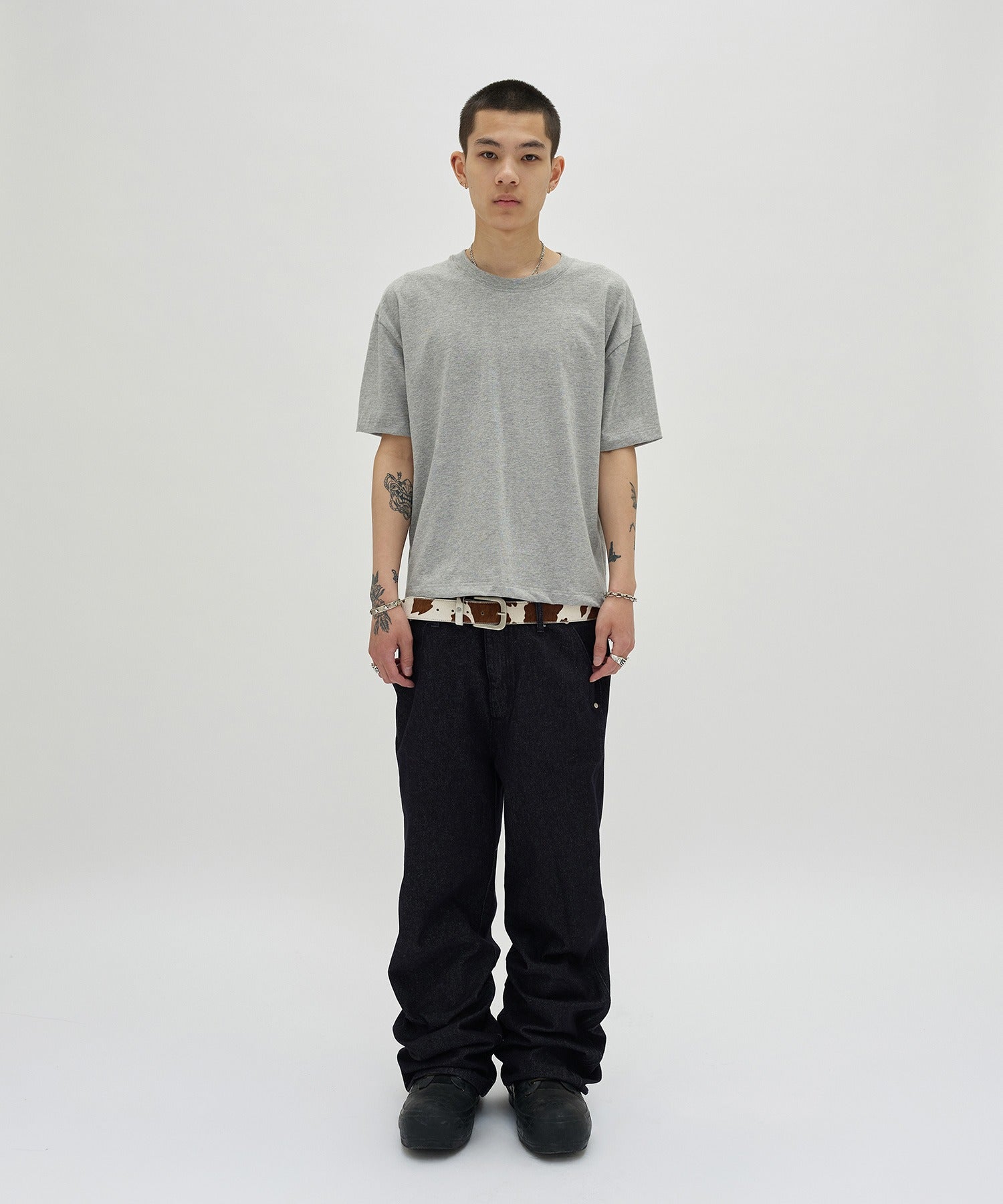 CURVED FLARE DENIM [RAW INDIGO]