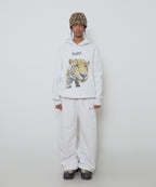 HUH!! LEOPARD HOODIE [MELANGE GRAY]