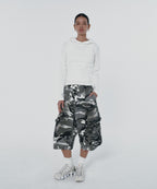 WIDE CARGO SHORTS [WHITE CAMO]