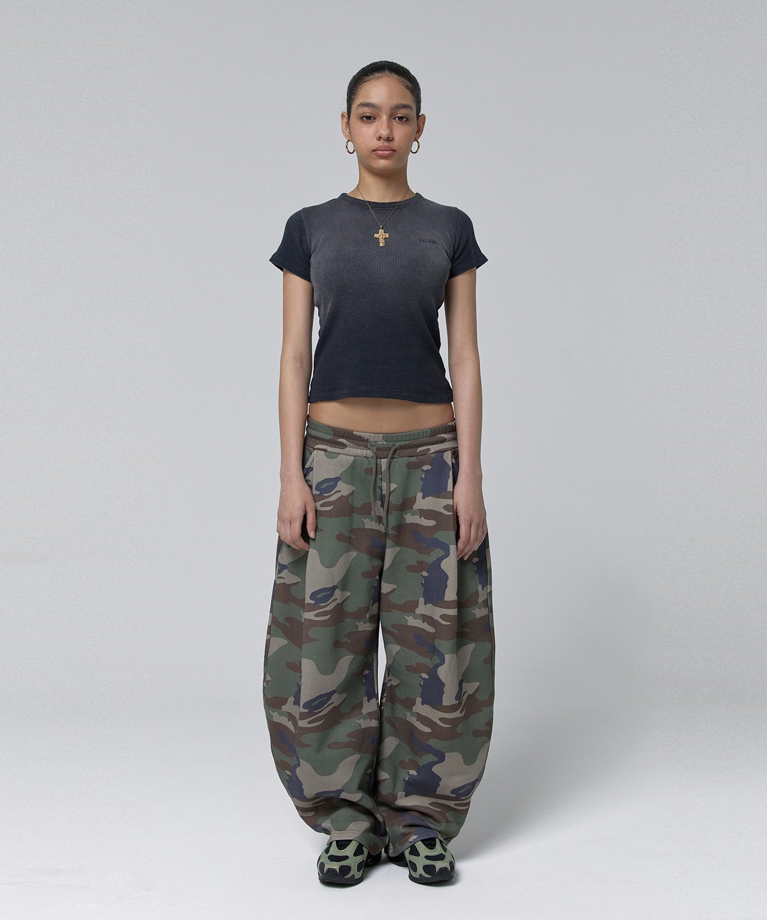 WASHED THERMAL LOGO TEE [BLACK]