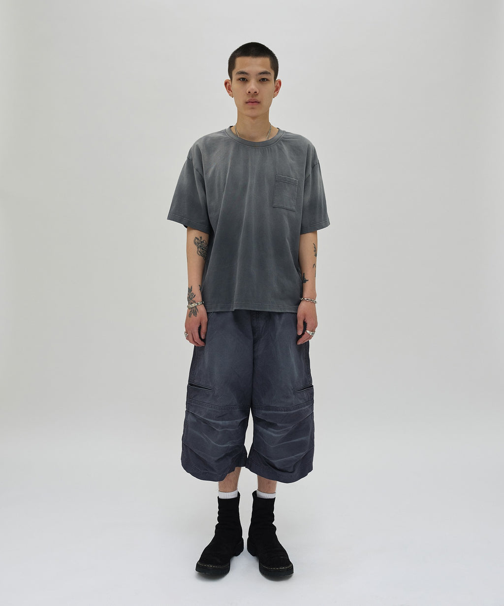POCKET CROPPED TEE [WASHING GRAY]