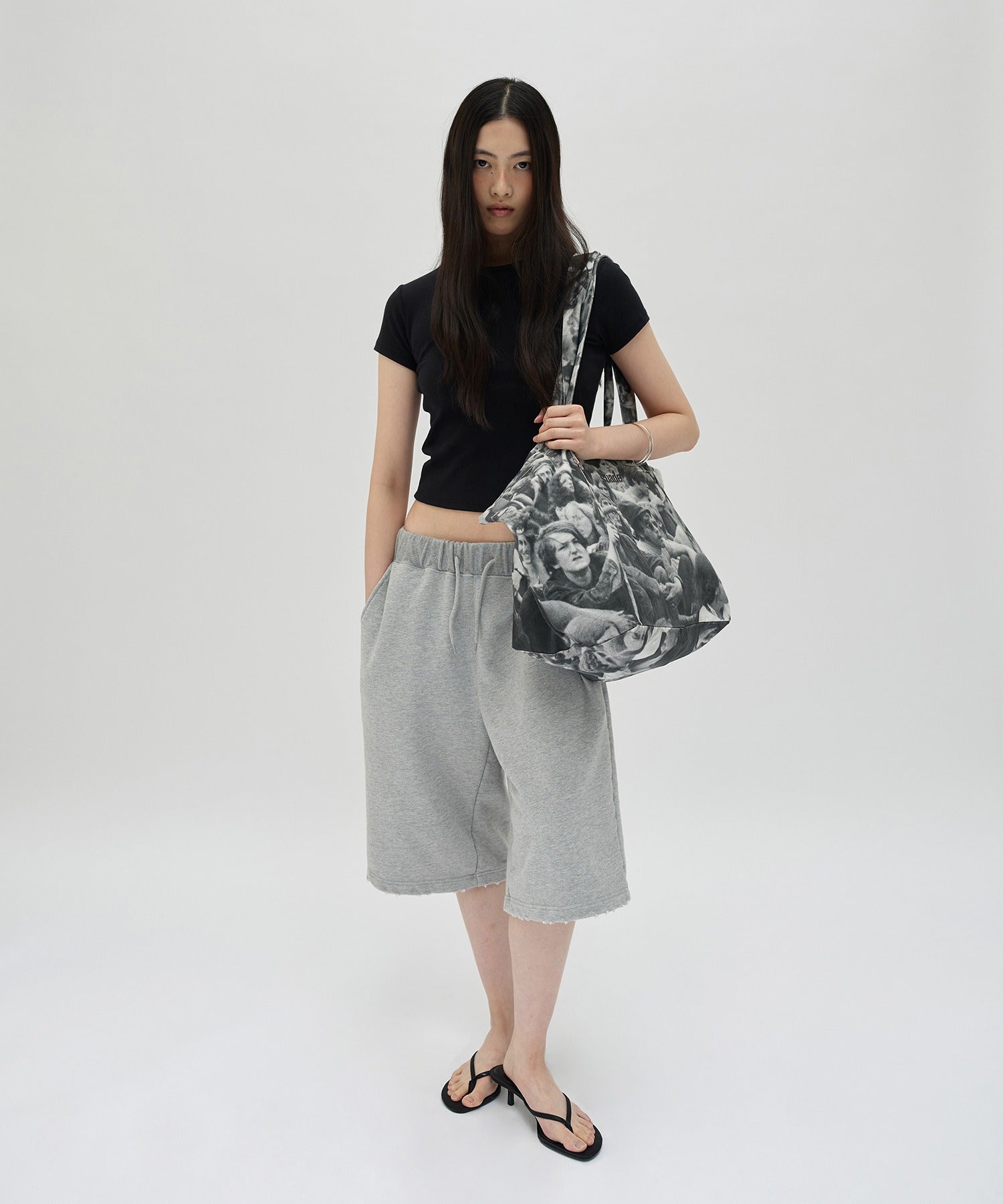 PATTERN TOTE BAG [BLACK]