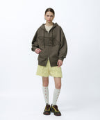 LOOSE SUADE HOOD ZIP UP [KHAKI]