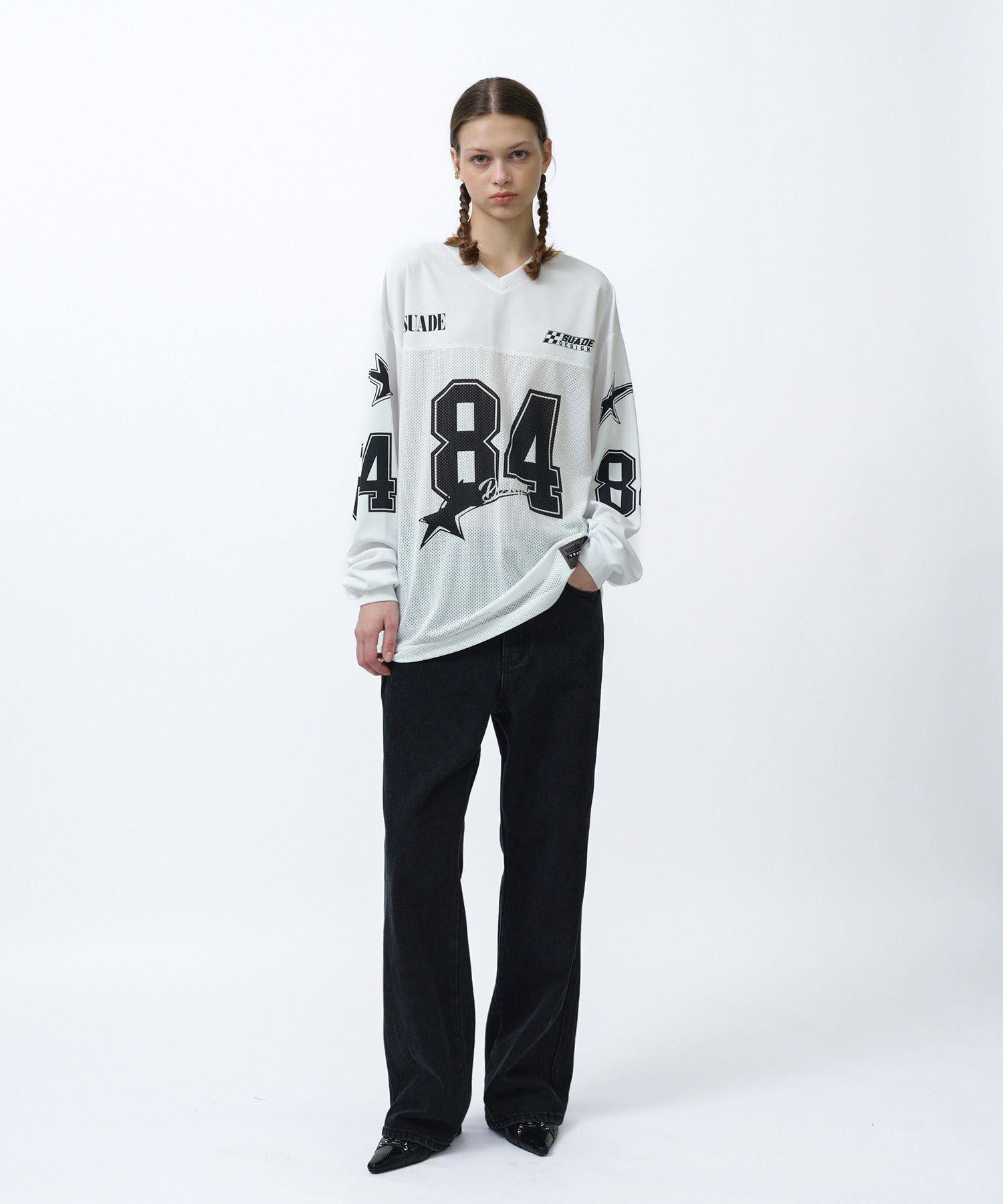 84 STAR RACING LONG SLEEVE [WHITE]