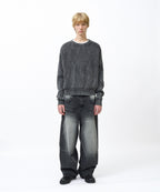 WASHED KNIT [BLACK]