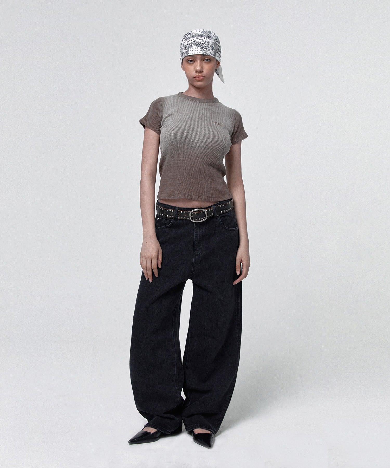 WASHED THERMAL LOGO TEE [BROWN]
