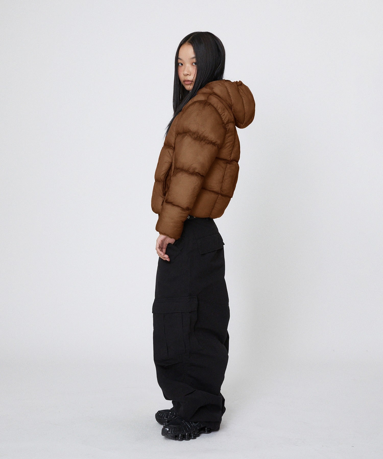 LIGHT PUFFER JACKET [BROWN]